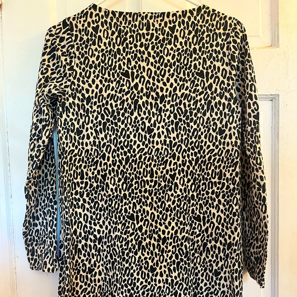 Crewcuts Black and White Leopard Print Dress in size xl/12-14